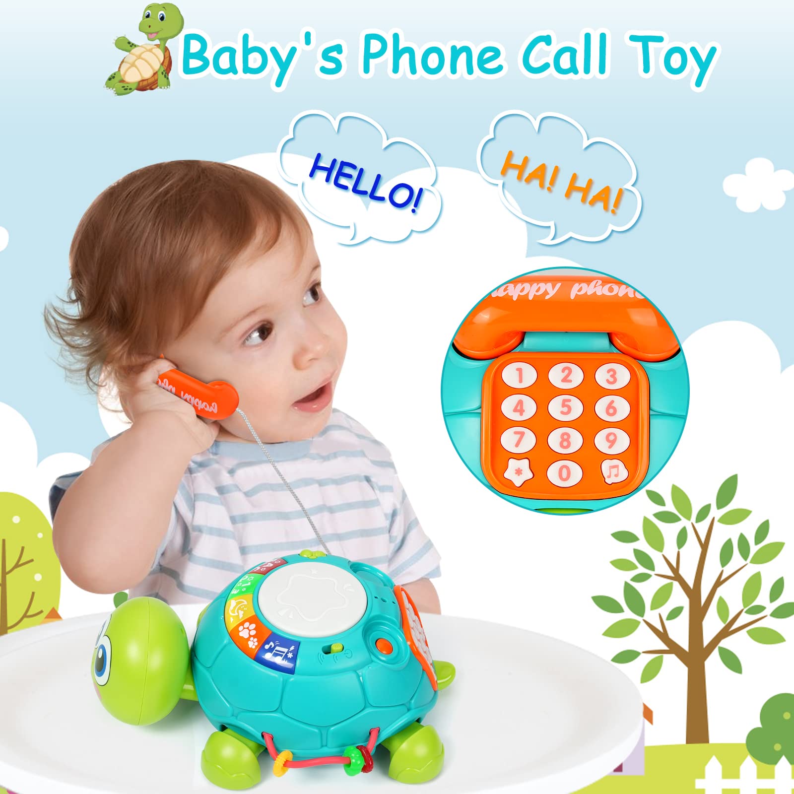 BQU Musical Turtle lullaby mode soothes infants during naptime.