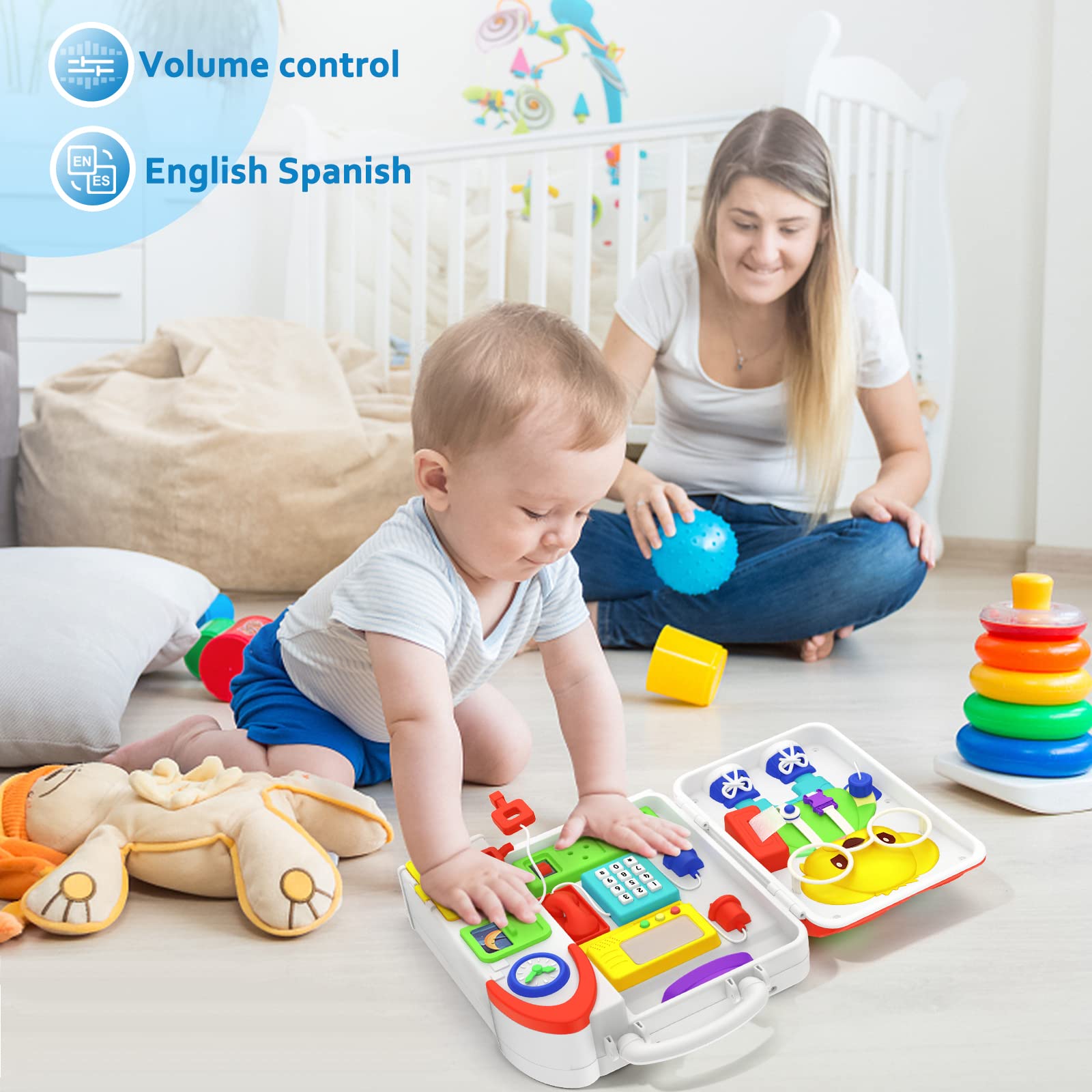 BQU Busy Board makes a thoughtful gift for 1-year-olds and up.