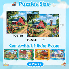 Bractowa Autumn Farm 100-piece puzzle promotes cooperative problem solving