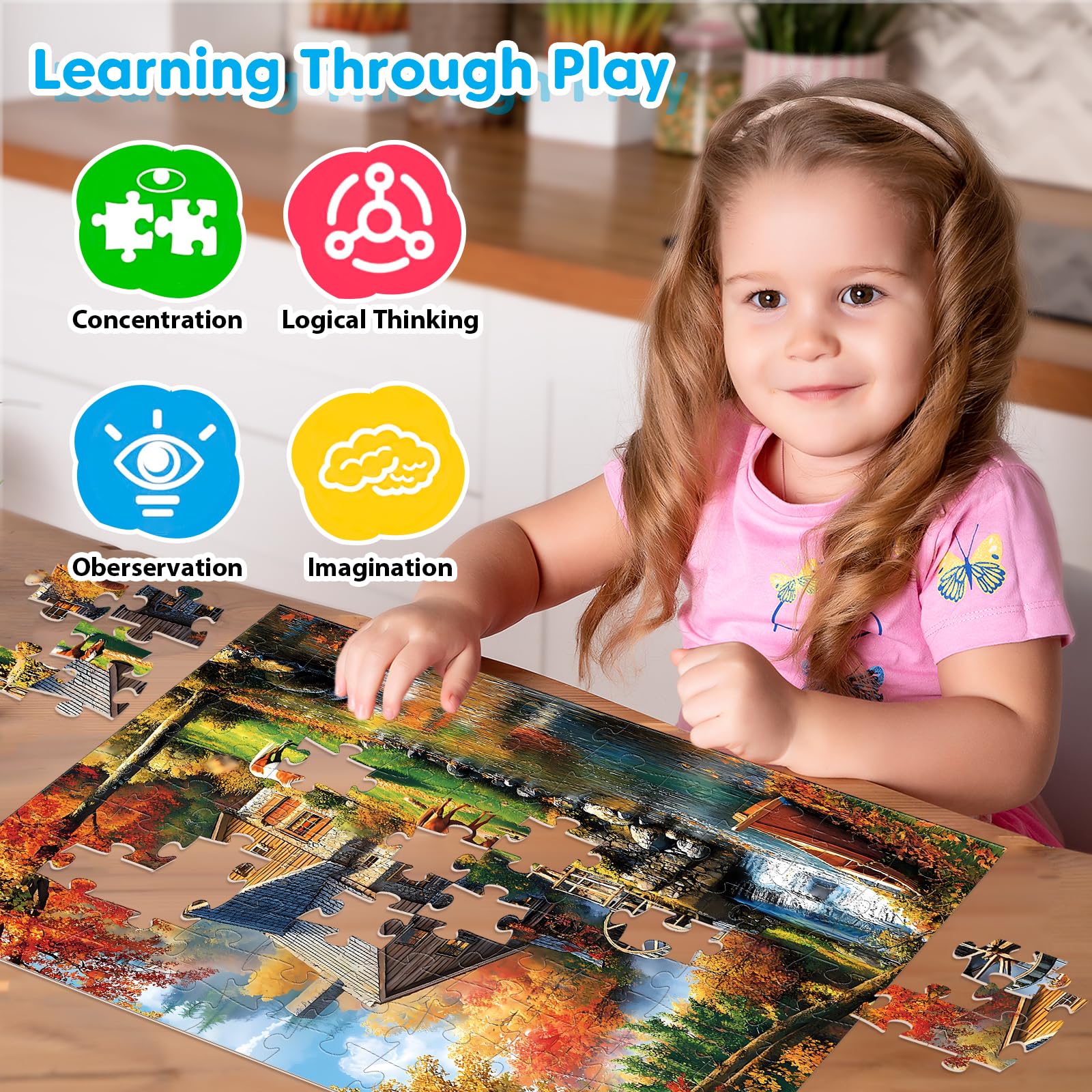Bractowa Large-piece puzzle for seniors easy to grip and assemble