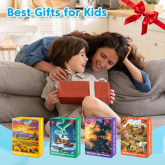 Bractowa Non-toxic Cardboard 100-piece puzzle—durable and safe for kids.