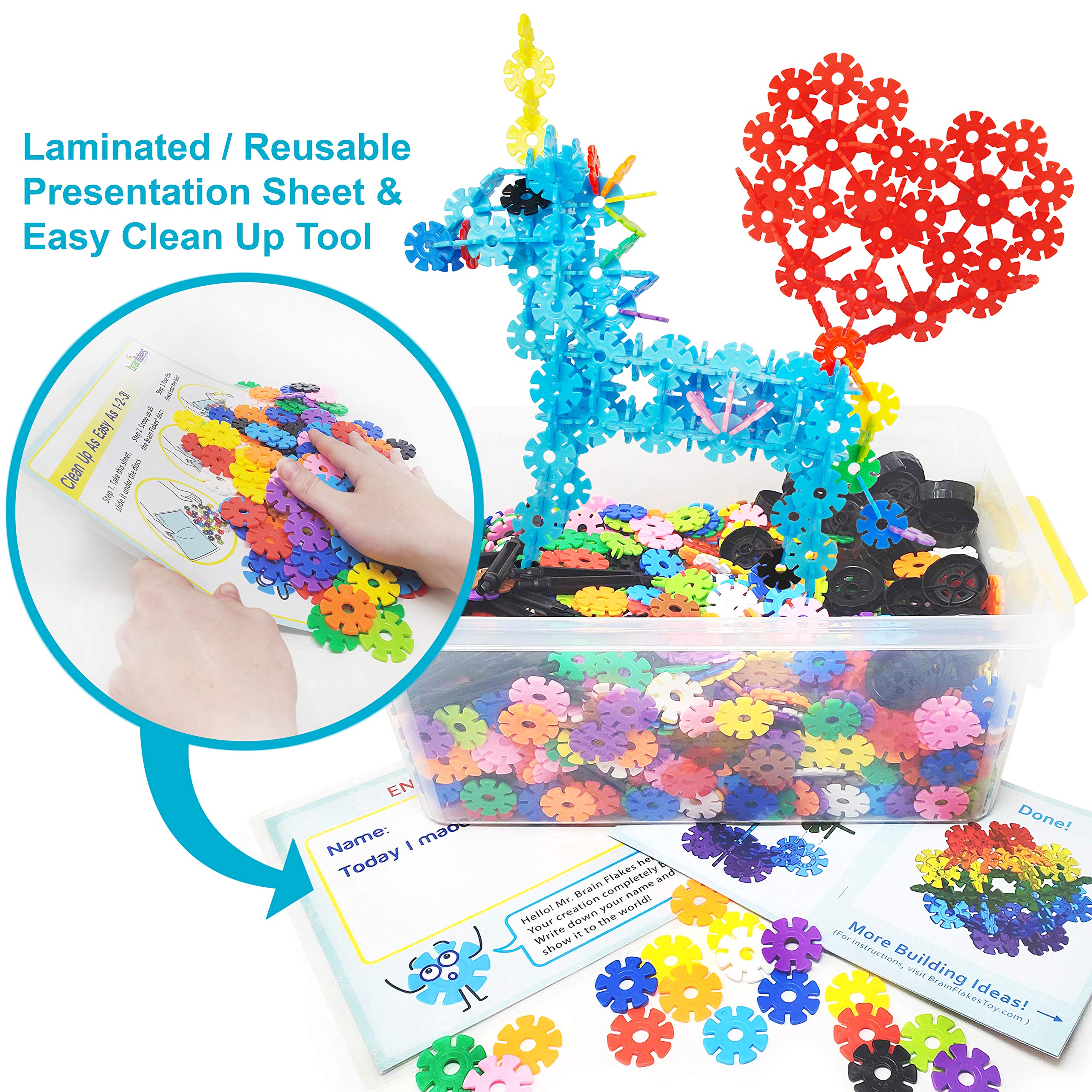 Brain Flakes 2500-piece kit with vivid discs for colorful, imaginative play.