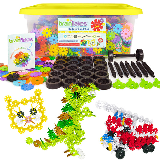 Brain Flakes ball assembly showing discs click together for hands-on STEM exploration.