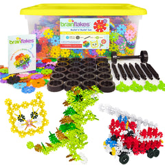 Brain Flakes ball assembly showing discs click together for hands-on STEM exploration.