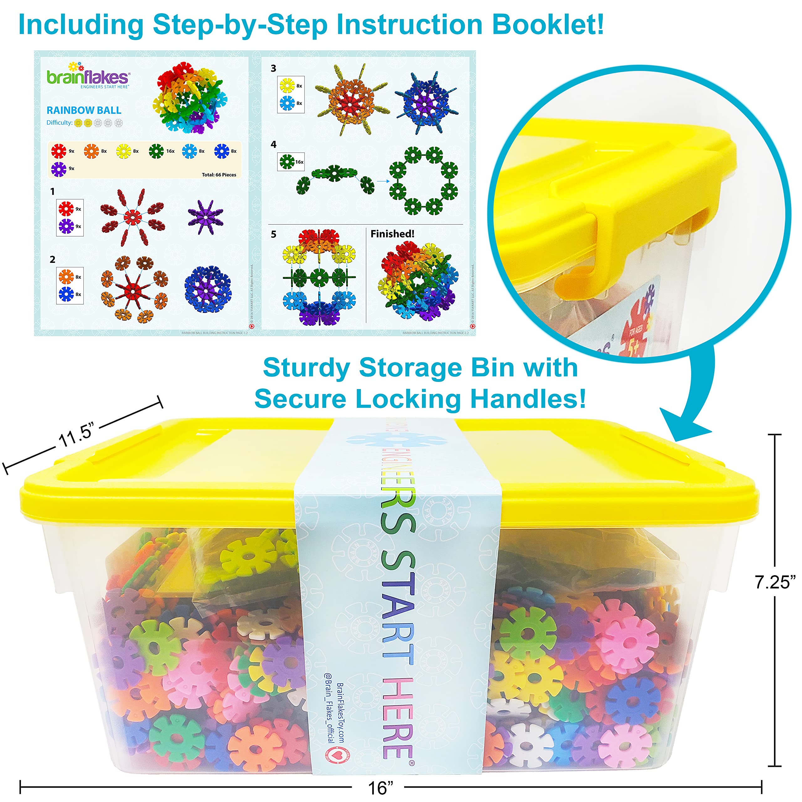 Brain Flakes tote demonstrates durable storage for quick setup and cleanup.