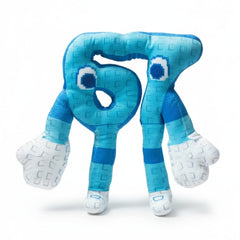 Brainrot 67 blue plush front view, cozy cuddle companion for collectors