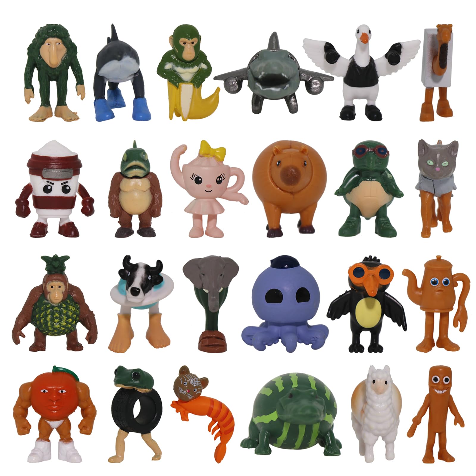 Brainrot collectible display case showcases the full 24-piece set.