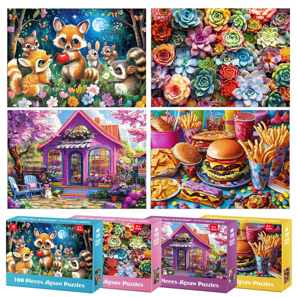 BraniacBits forest animals night puzzle with vivid colors inspires imagination.