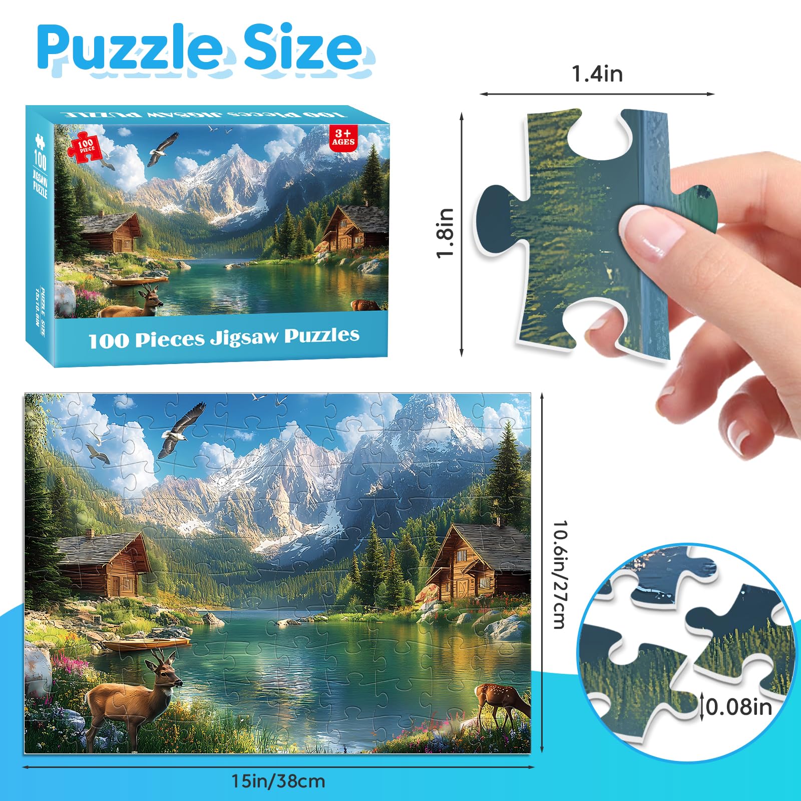 BraniacBits autumn scene puzzle, rich hues and clear shapes