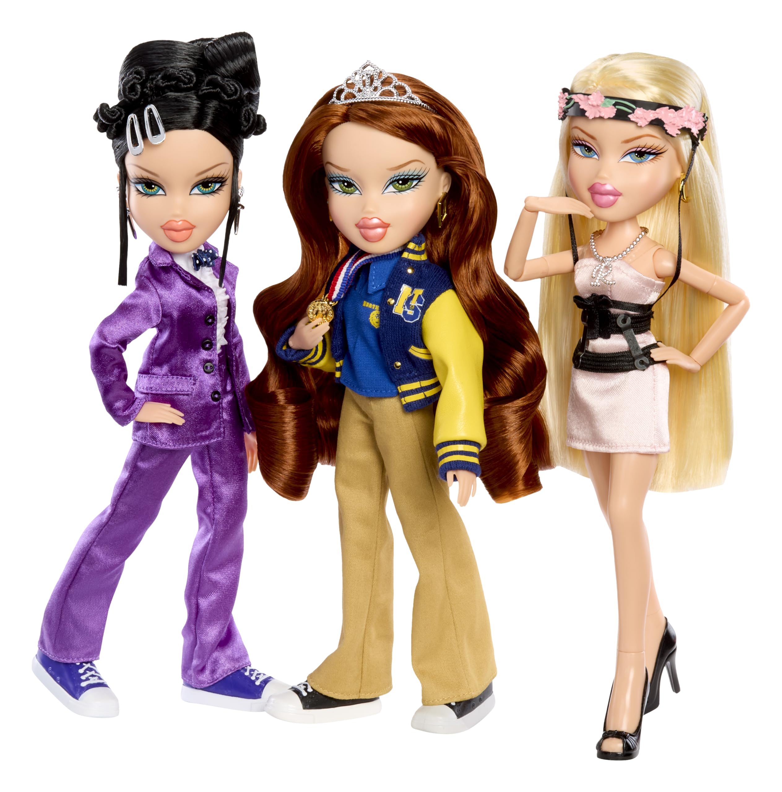 Bratz Cady wearing pink heels and sneakers for versatile fashion play