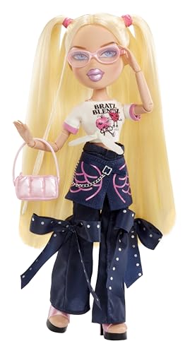 Denim bottoms complete a chic Bratz outfit for pretend wardrobes