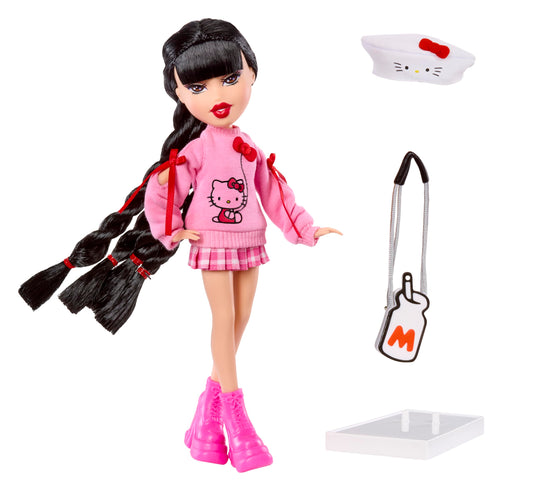 Jade wearing Hello Kitty sweater and bows for stylish dressing up.