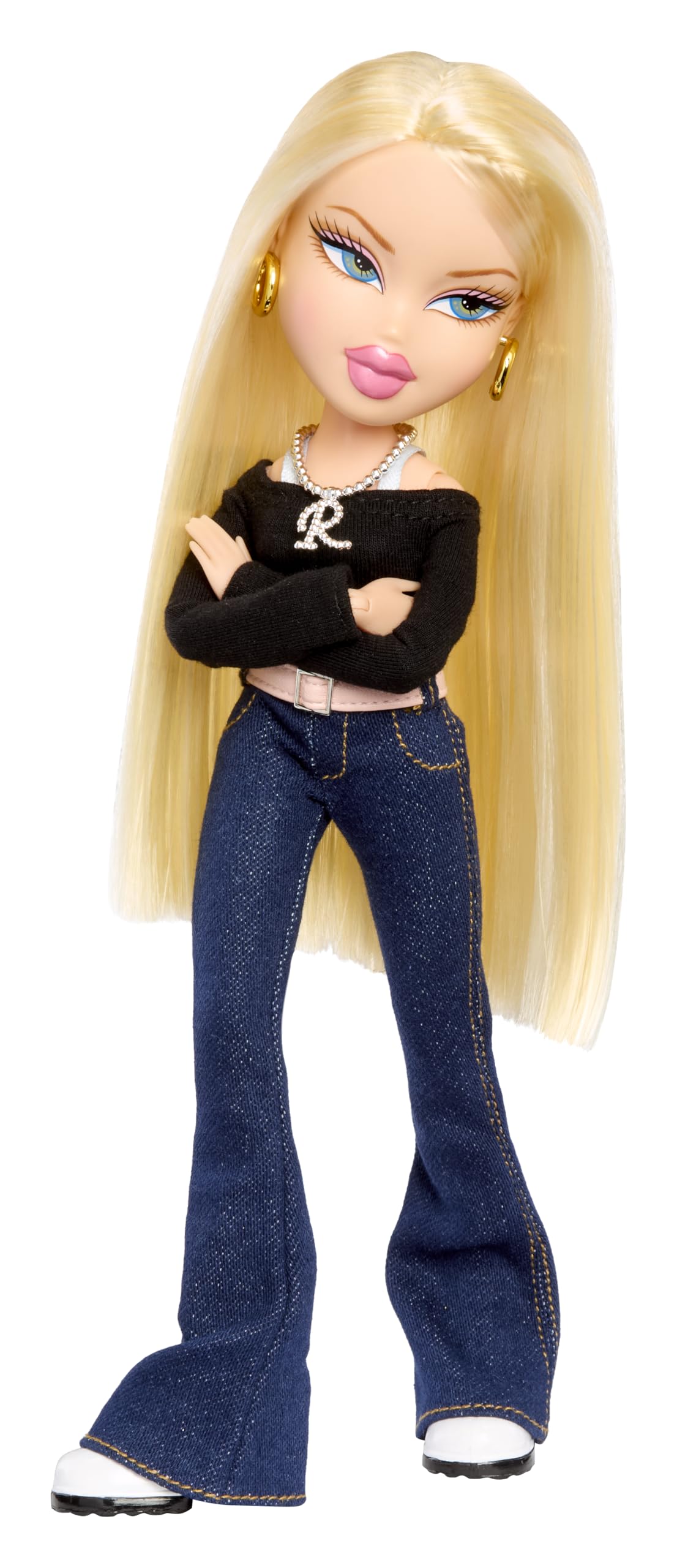 Bratz Regina black sweater and jeans outfit captures hallway style