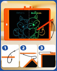 Bravokids doodle board showcased in a compact kid-friendly on-the-go design.
