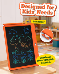 Bravokids Doodle Pad 12in Orange closeup paper texture, smooth surface ideal for crayons and pencils.