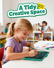 Bravokids Doodle Pads 10 Inch Dark Green closeup edge detail