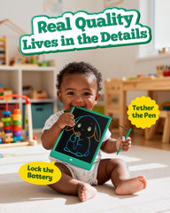 Bravokids Doodle Pads 10 Inch Dark Green top-down layout showing size