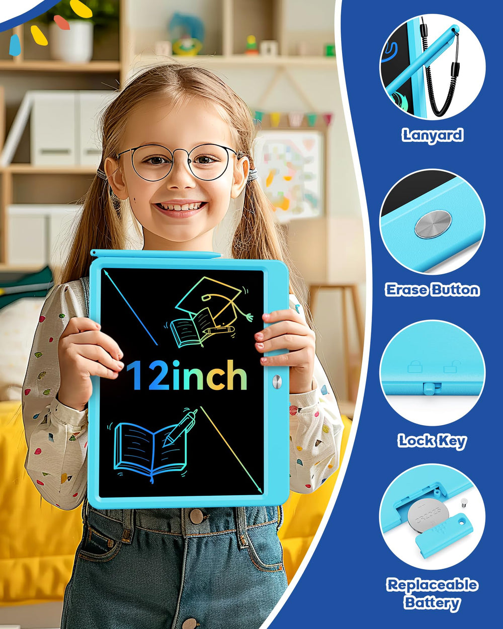 Bravokids durable plastic with rounded corners for safe use.