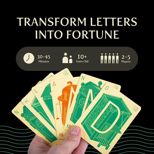 Breaking Games Letter Tycoon game board enables strategic word-building play