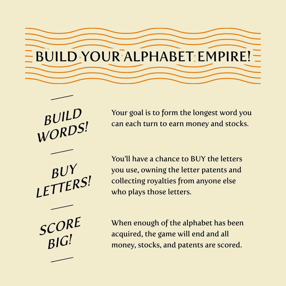 Breaking Games Letter Tycoon hand of cards supports quick clever word choices