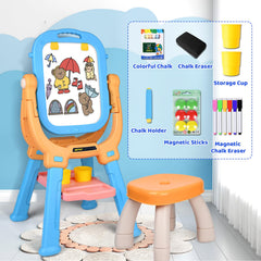 Breibowski easel anti-tip base ensures stable setup during creative play.