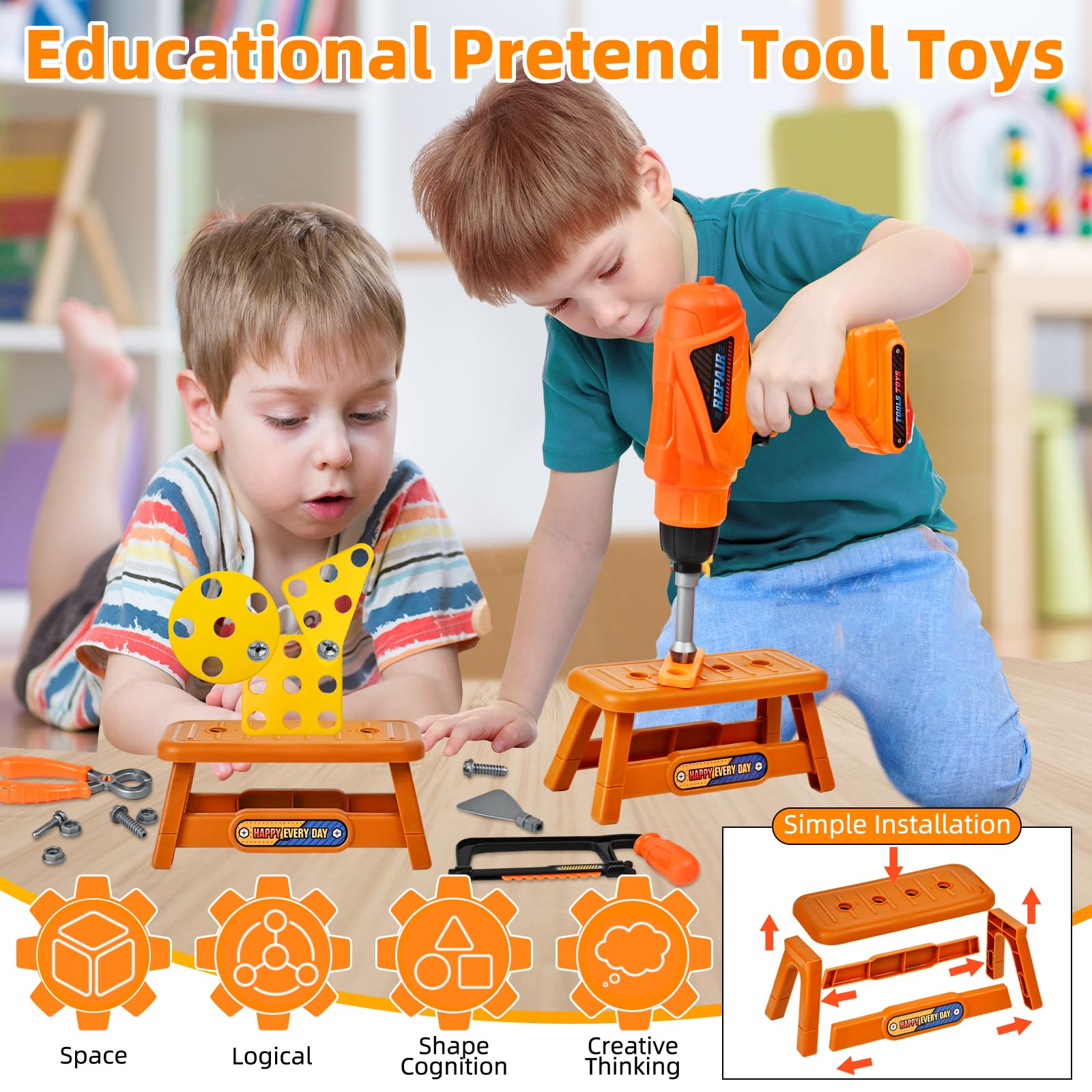 Breibowski Family building fun scene invites cooperative play and creativity.