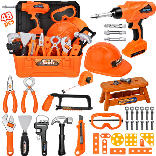 Breibowski Realistic drill set with sound boosts imaginative play and fine motor skills.