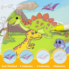 Bresdim Dinosaur Theme Water Painting Book inspires imaginative, mess-free drawing sessions.