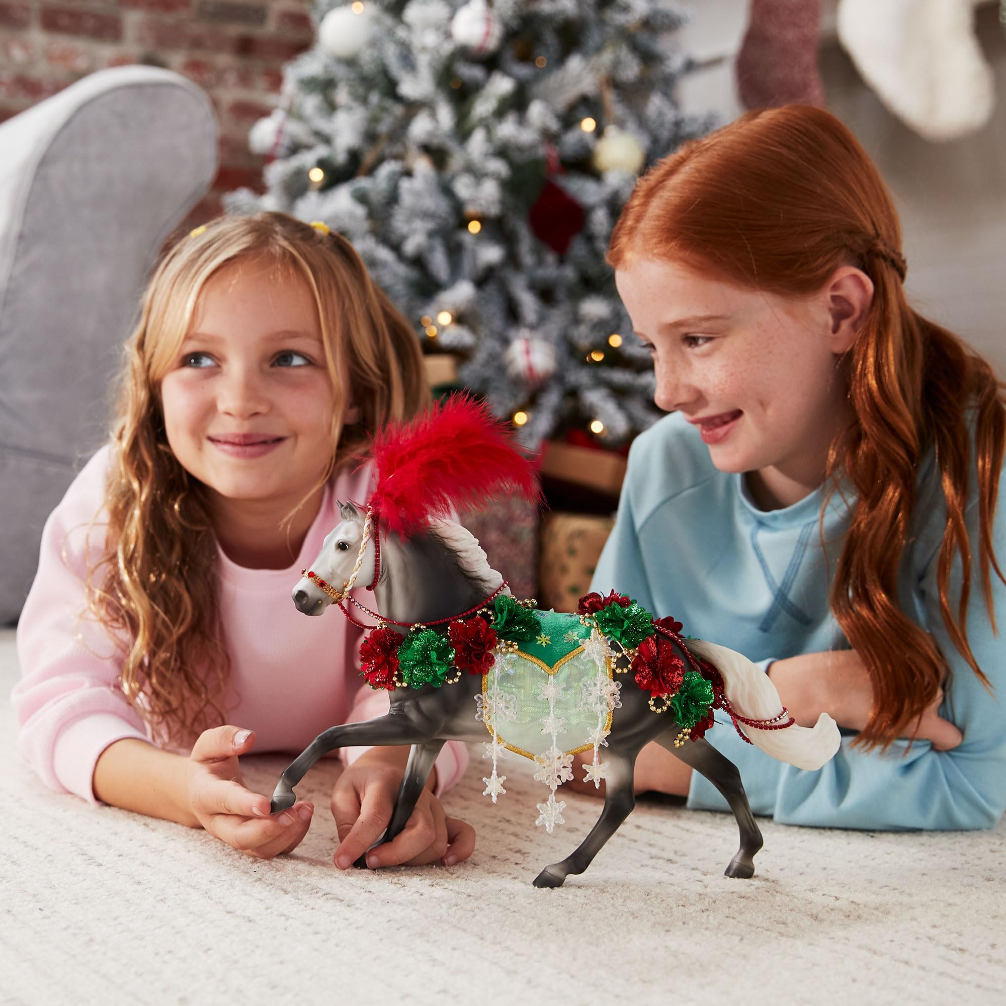 Breyer Christmas in Bloom horse belly stamp indicates limited edition collectible.