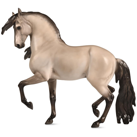 Breyer Cossaco Lusitano figure in clinic pose, hand-painted detail for display