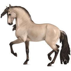 Breyer Cossaco Lusitano figure in clinic pose, hand-painted detail for display