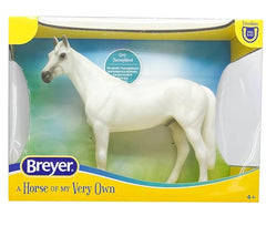 Breyer 1:12 scale model in Fleabitten Grey calm pose ideal for collectible setups