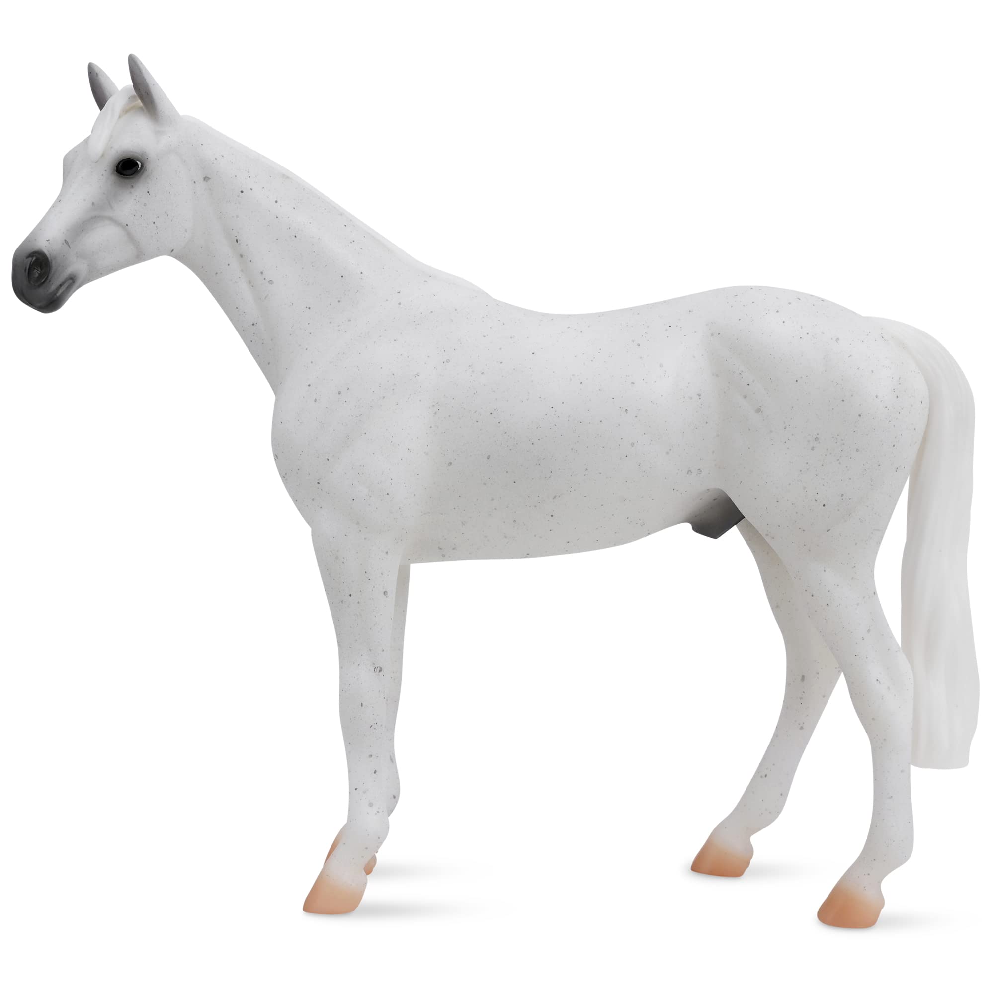 Breyer Freedom Series Fleabitten Grey Thoroughbred figure with hand-painted detail for realistic play and display