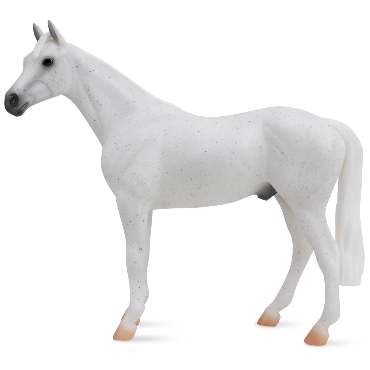 Breyer Freedom Series Fleabitten Grey Thoroughbred figure with hand-painted detail for realistic play and display