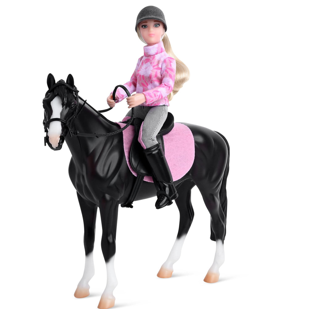 Breyer Freedom Series horse with saddle pad and bridle for authentic play.