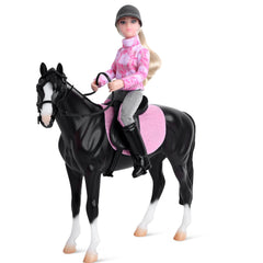 Breyer Freedom Series horse with saddle pad and bridle for authentic play.