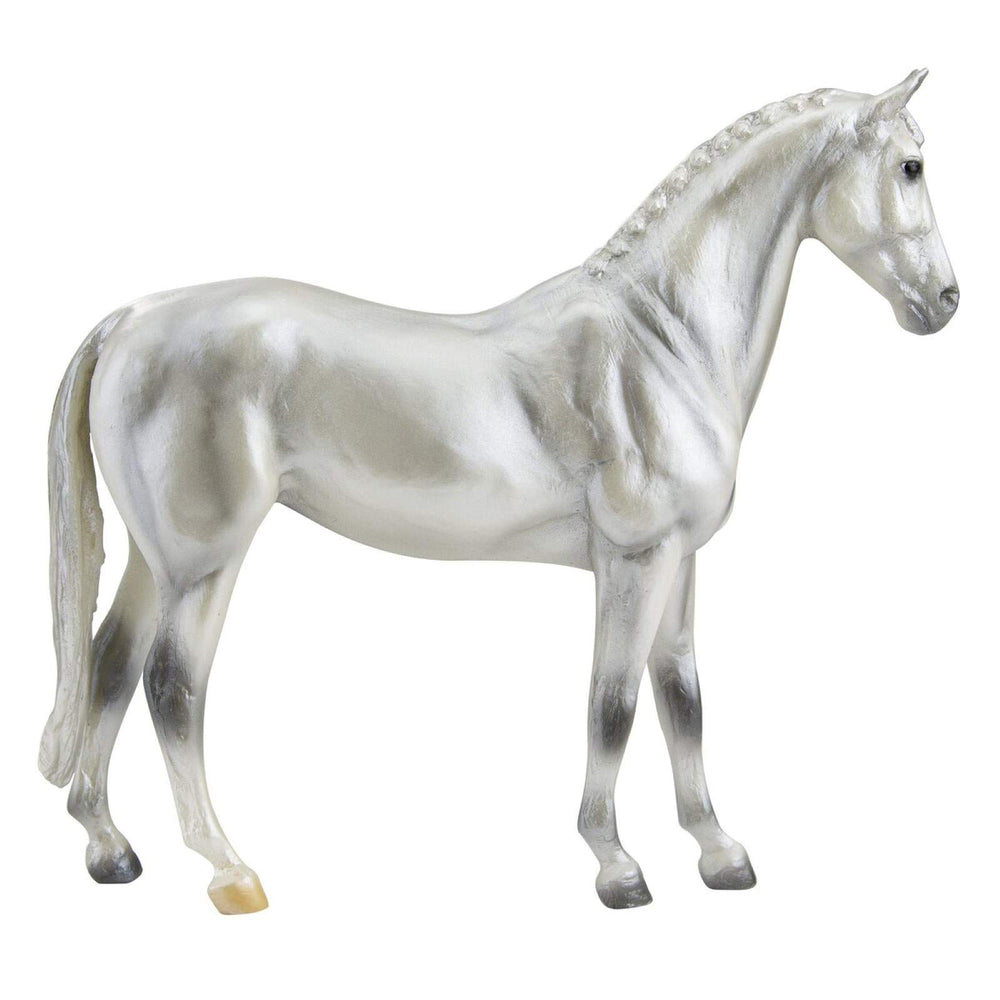 Breyer Freedom Series Pearl Grey Trakehner model with hand-painted realism for imaginative play.