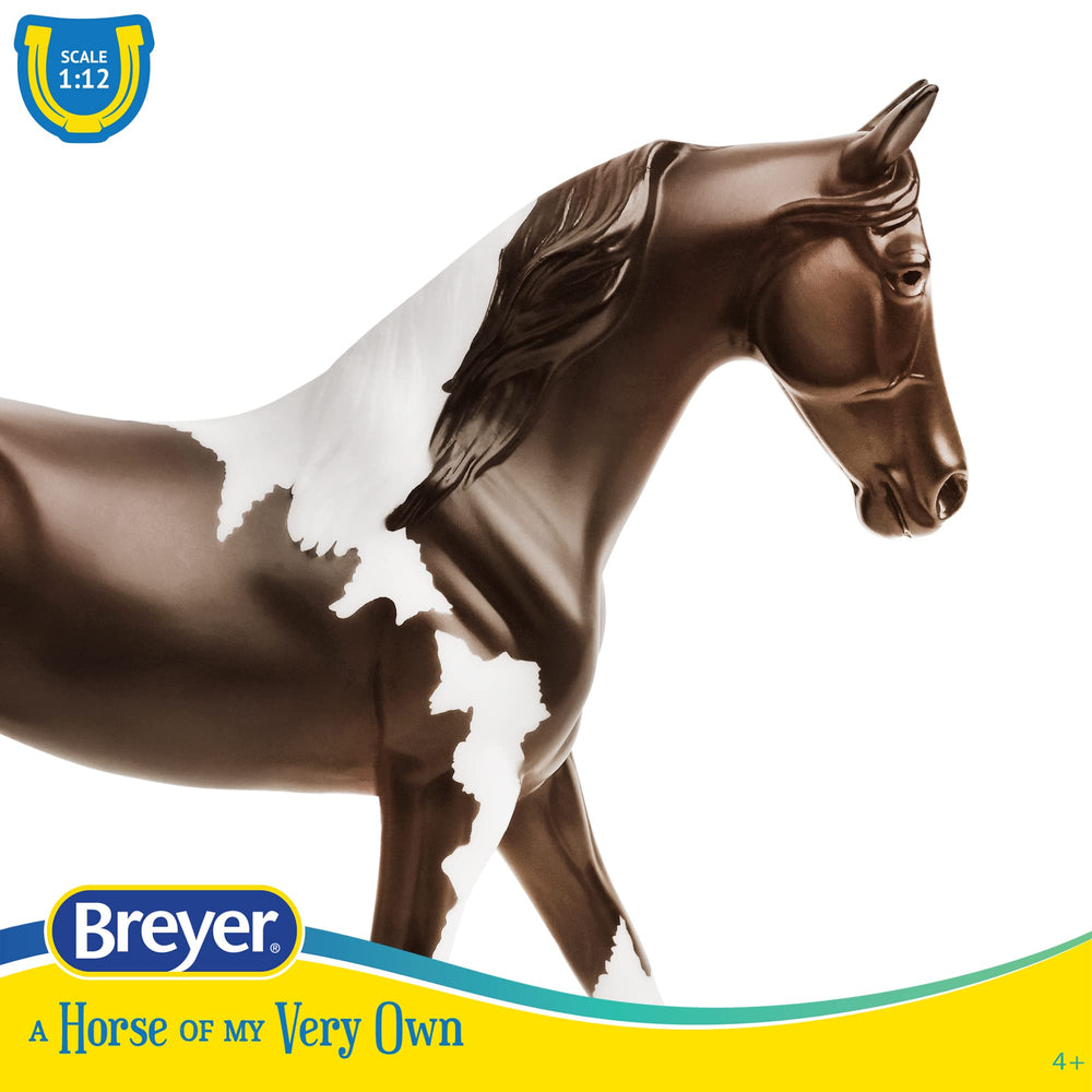 Breyer Freedom Series Pinto painting detail shows rich color and craftsmanship.