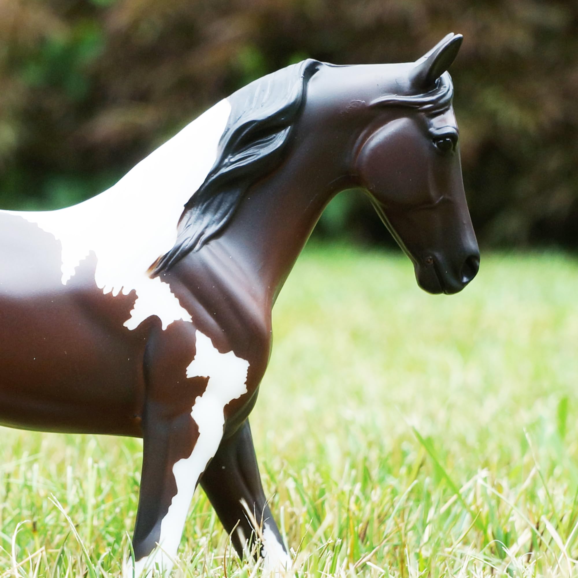Breyer Pinto model ready for playset at 9.75 inches long.