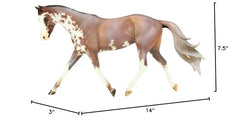 Retired racehorse origin reflected in Breyer Full Moon Rising sculpture, storytelling ready.