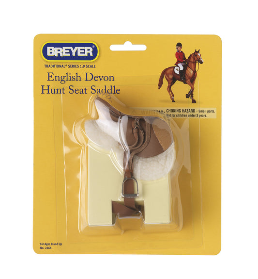 Breyer Traditional Devon Hunt Seat saddle on horse for imaginative jumping adventures