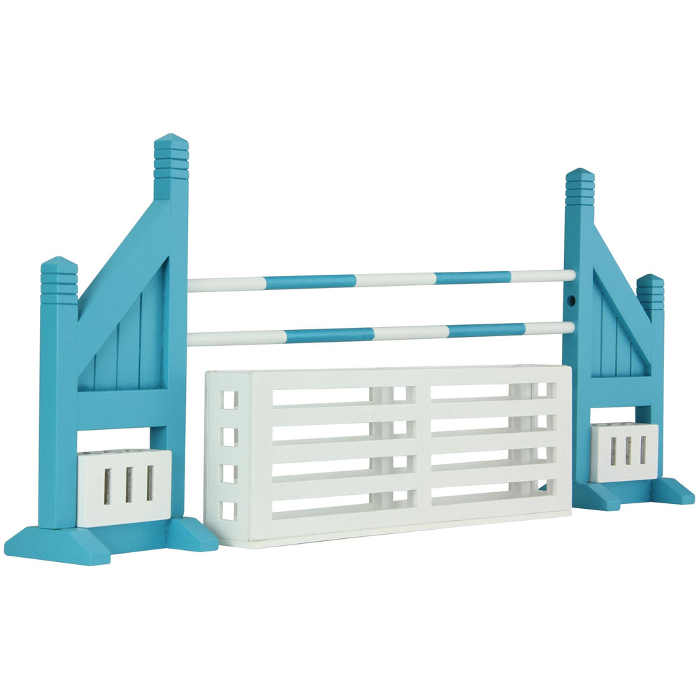 Breyer traditional jump with optional flowers to customize display scene.