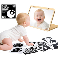 Brezlio tummy time mirror with adjustable angles supports neck strength during play.