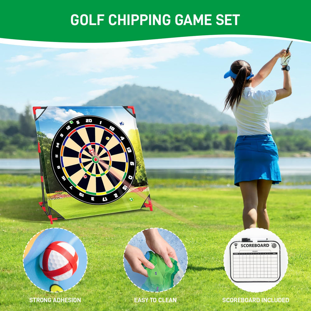 Brezzolife 54x54 inch mat with green surface for realistic practice.