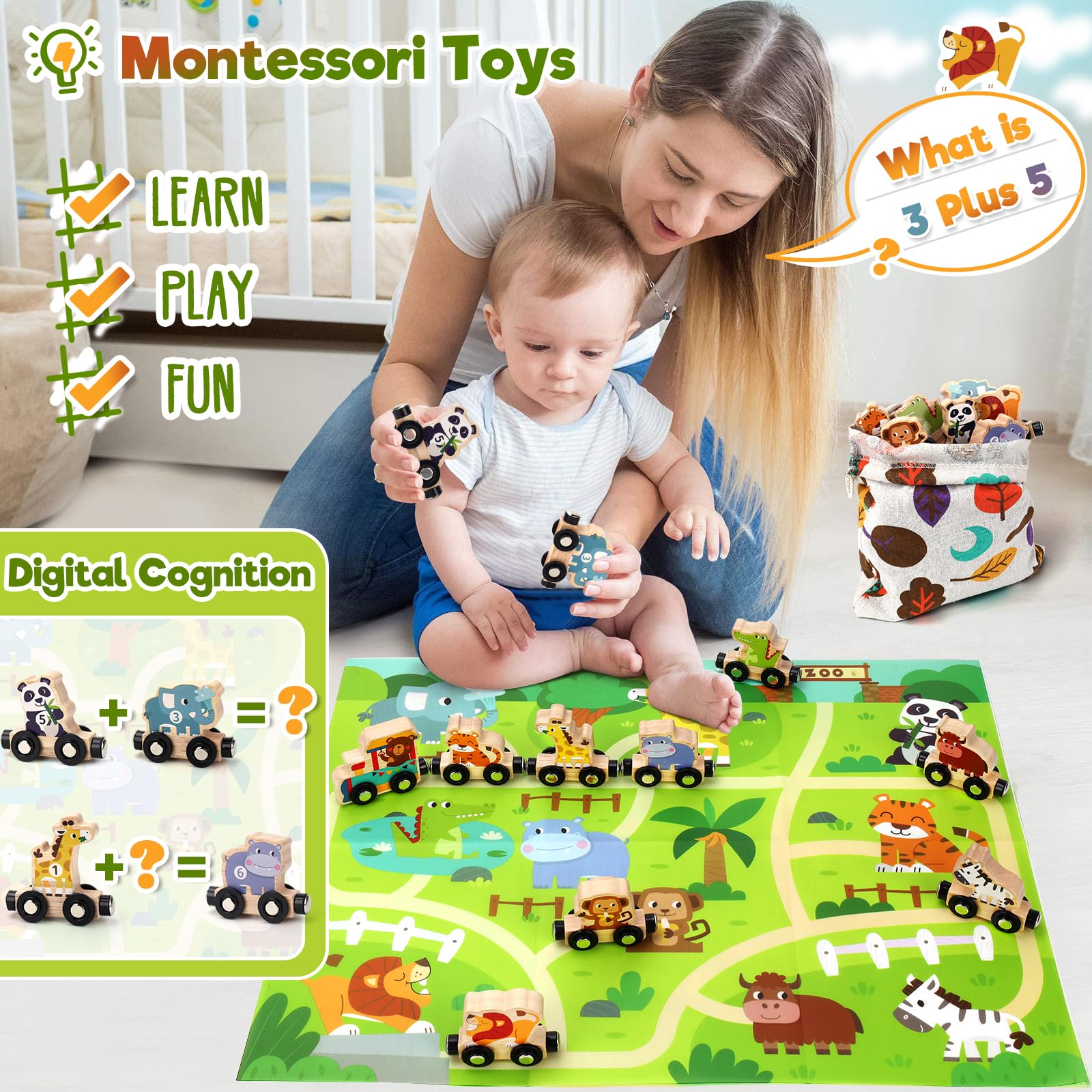 Brialice farm play mat creates a colorful storytelling scene.