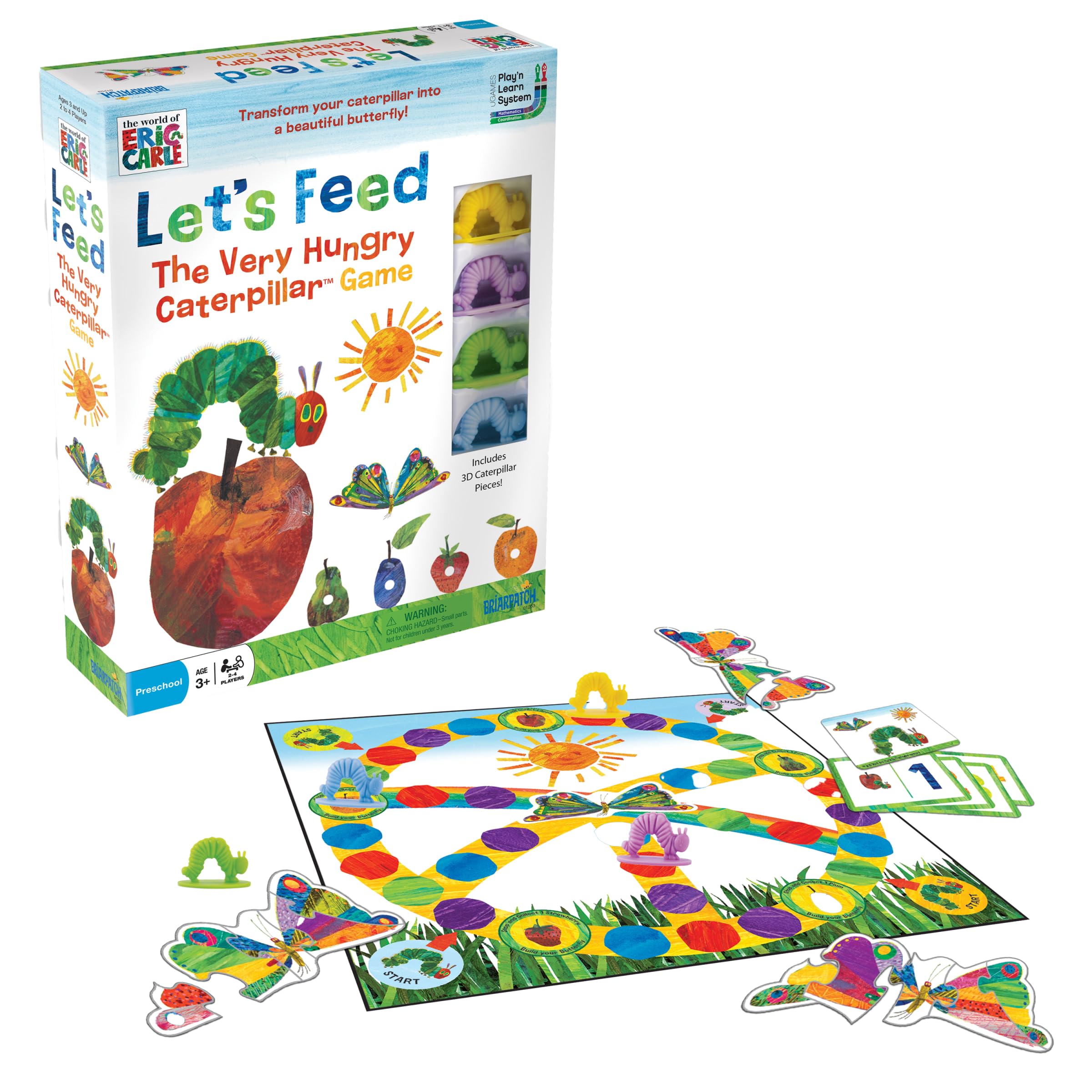 Briarpatch Lets Feed The Very Hungry Caterpillar game caterpillar pieces for counting play