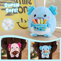 BRICHOEE axolotl plush showing durable stitching and details