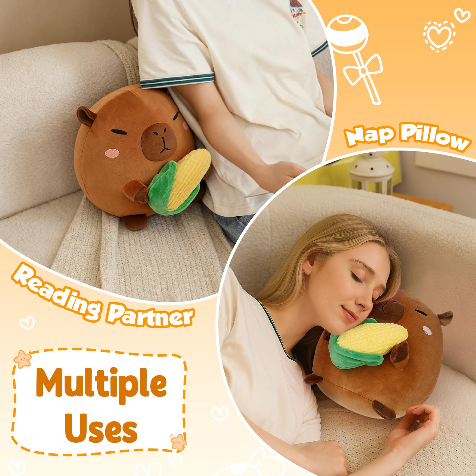 BRICHOEE Capybara plush, a gift-ready, charming present.