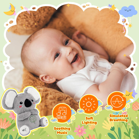 BRICHOEE koala stuffed animal breathing belly provides calm, kid-friendly relaxation