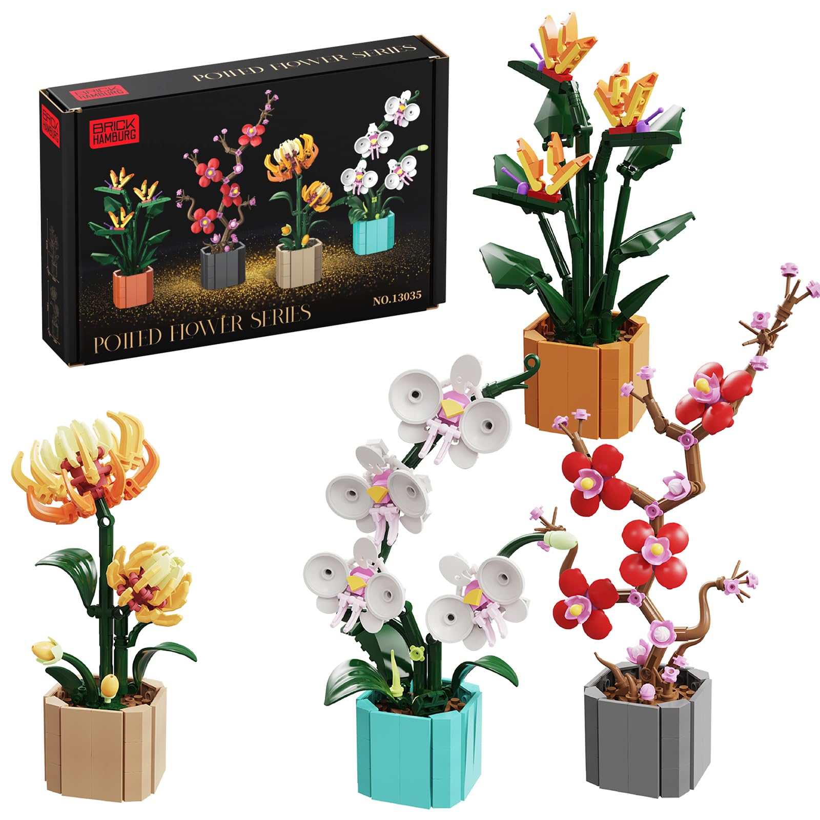 BRICK HAMBURG flower bouquet assembly set on display boosts cozy home décor